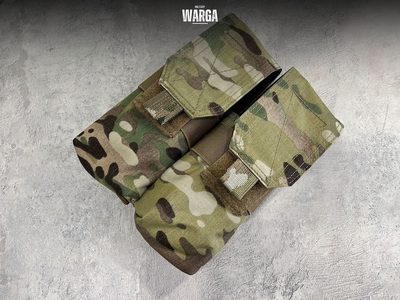Подсумок двойной под 4 магазина Warrior Assault Мультикам (Multicam)