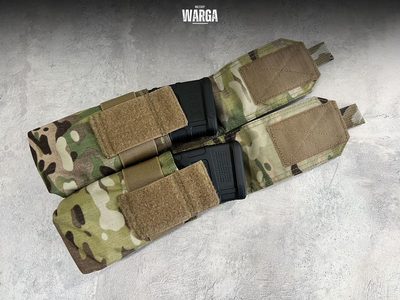 Подсумок двойной под 4 магазина Warrior Assault Мультикам (Multicam)