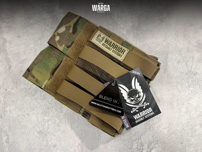 Подсумок двойной под 4 магазина Warrior Assault Мультикам (Multicam)