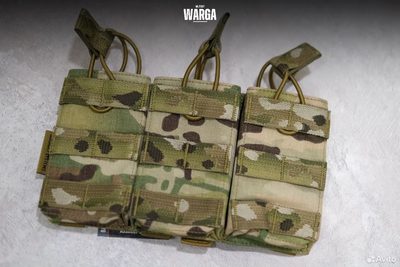 Подсумок для магазина ак тройной Warrior Assault Мультикам (Multicam)
