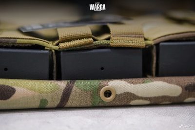 Тройной подсумок для ак Warrior Triple Snap Mag Multicam (Мультикам)