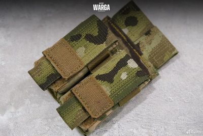 Двойной пистолетный подсумок Warrior Assault Мультикам (Multicam)
