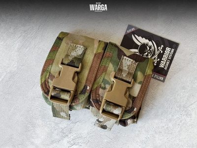 Двойной гранатный подсумок WAS Double Frag Pouch Мультикам (multicam)